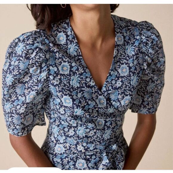 St. Roche NWT Pearl Dress in Navy Floral Size 6 - Picture 2 of 4